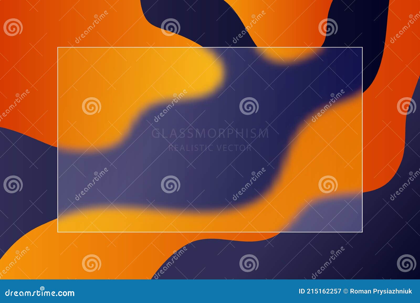 glassmorphism effect with transparent glass plate on ..abstract color background. frosted acrylic or matte plexiglass plates
